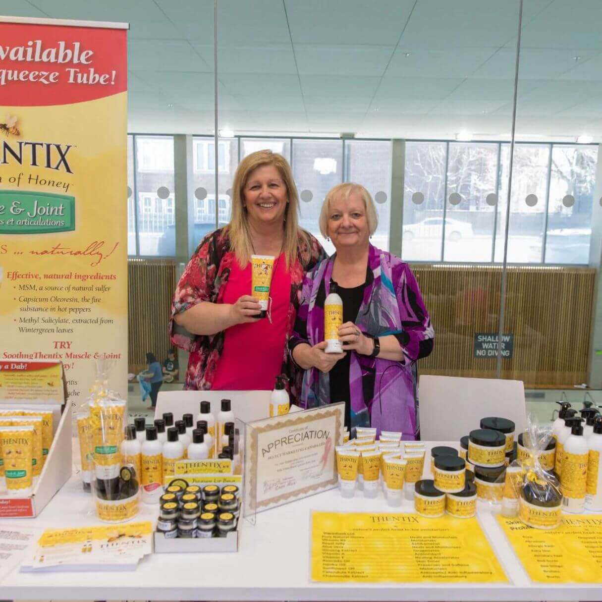 Thentix team at an event to help people suffering from cancer.