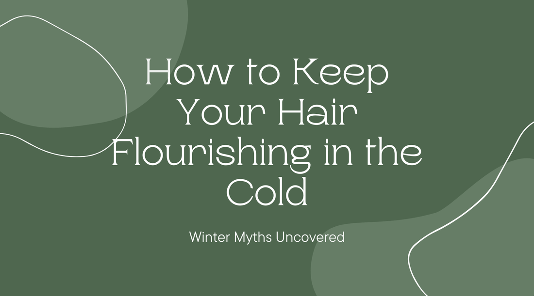 Graphic on winter hair care tips: How to Keep Your Hair Flourishing in the Cold - Winter Myths Uncovered.