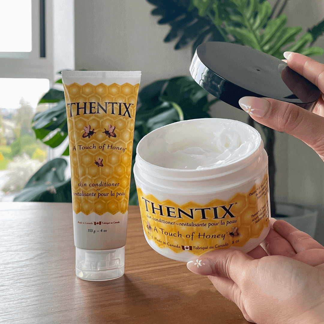 Thentix skin conditioner is the best non greasy hand lotion and daily face moisturizer for dry skin! Our hydrating formula provides long lasting moisture without leaving a greasy residue, making it perfect for those with dry skin and acne.