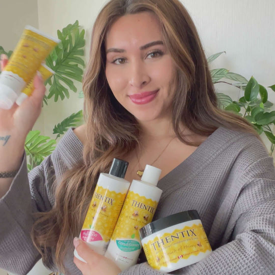 Video on Thentix Skin Conditioner—cruelty-free care for sensitive skin, plus beauty and hair care essentials like shampoo and conditioner.